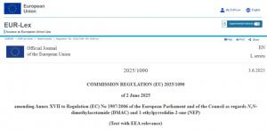 EU REACH Annex XVII Adds DMAC and NEP