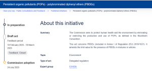 PBDEs limits tightened